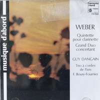 Weber: Quintette pour clarinette