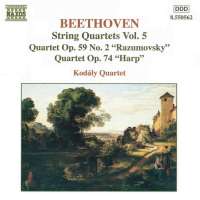 Beethoven: String Quartets, Vol. 5 (Nos. 8), "Rasumovsky", 10, "Harp"