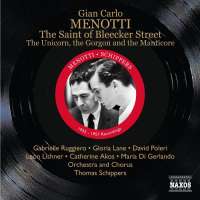 Menotti: The Saint of Bleecker Street , The Unicorn, the Gorgon and the Manticore (1955, 1957)