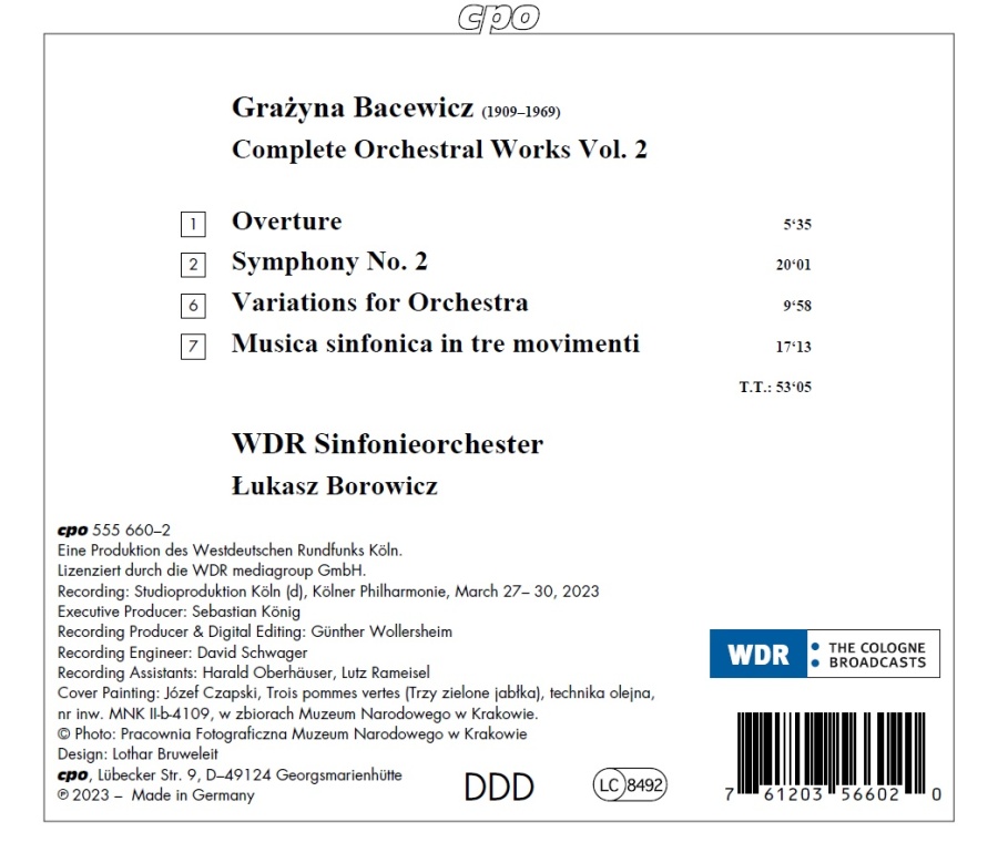Bacewicz: Complete Orchestral Works Vol. 2 - slide-1