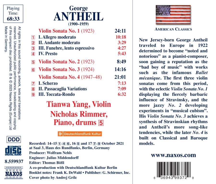 Antheil: Violin Sonatas Nos. 1–4 - slide-1