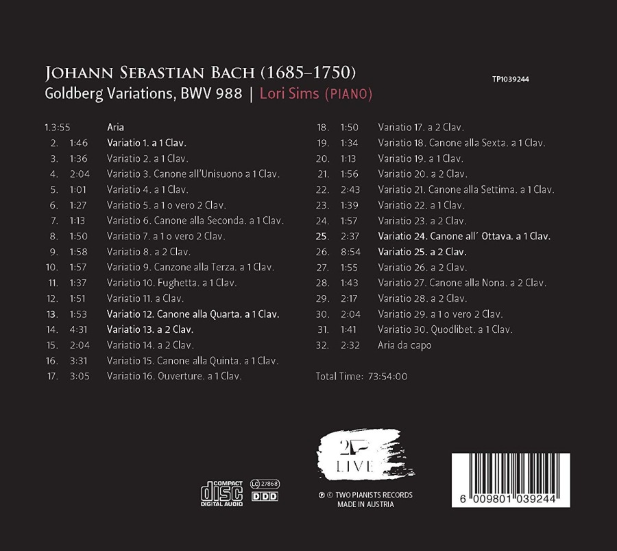 Bach: Goldberg Variations BWV988 - slide-1