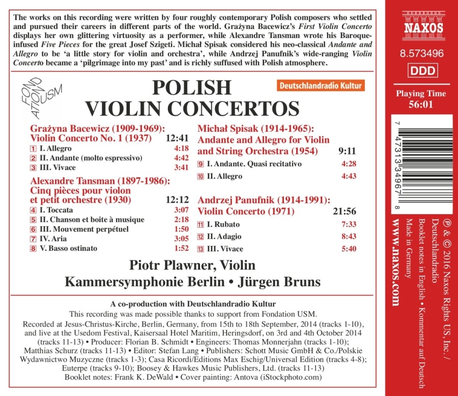 Polish Violin Concertos - Bacewicz, Tansman, Spisak, Panufnik - slide-1