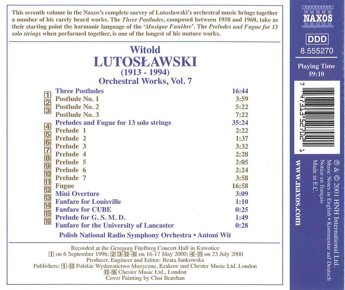 Lutosławski: Orchestral Works Vol. 7 - slide-1