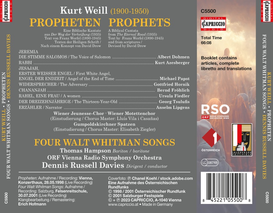 Weill: Propheten; Whitman Songs - slide-1