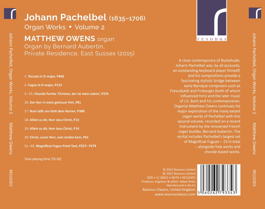 Pachelbel: Organ Works Vol. 2 - slide-1