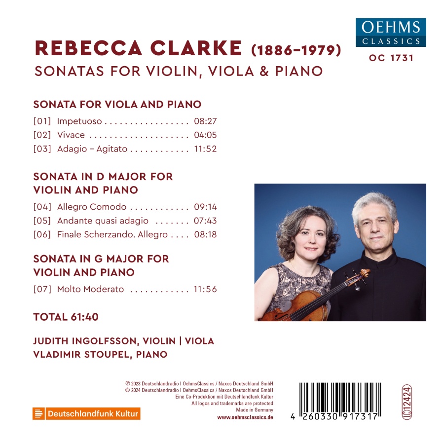 Clarke: Sonatas for violin, viola and piano - slide-1