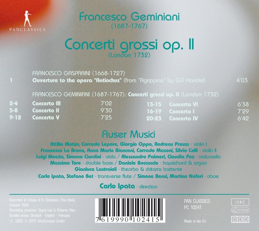 Geminiani: Concerti grossi op. II (London 1732) - slide-1