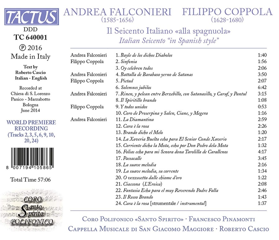 Falconieri & Coppola: Il Seicento Italiano "alla spagnuola" (muzyka XVII w. z wpływami hiszpańskimi) - slide-1