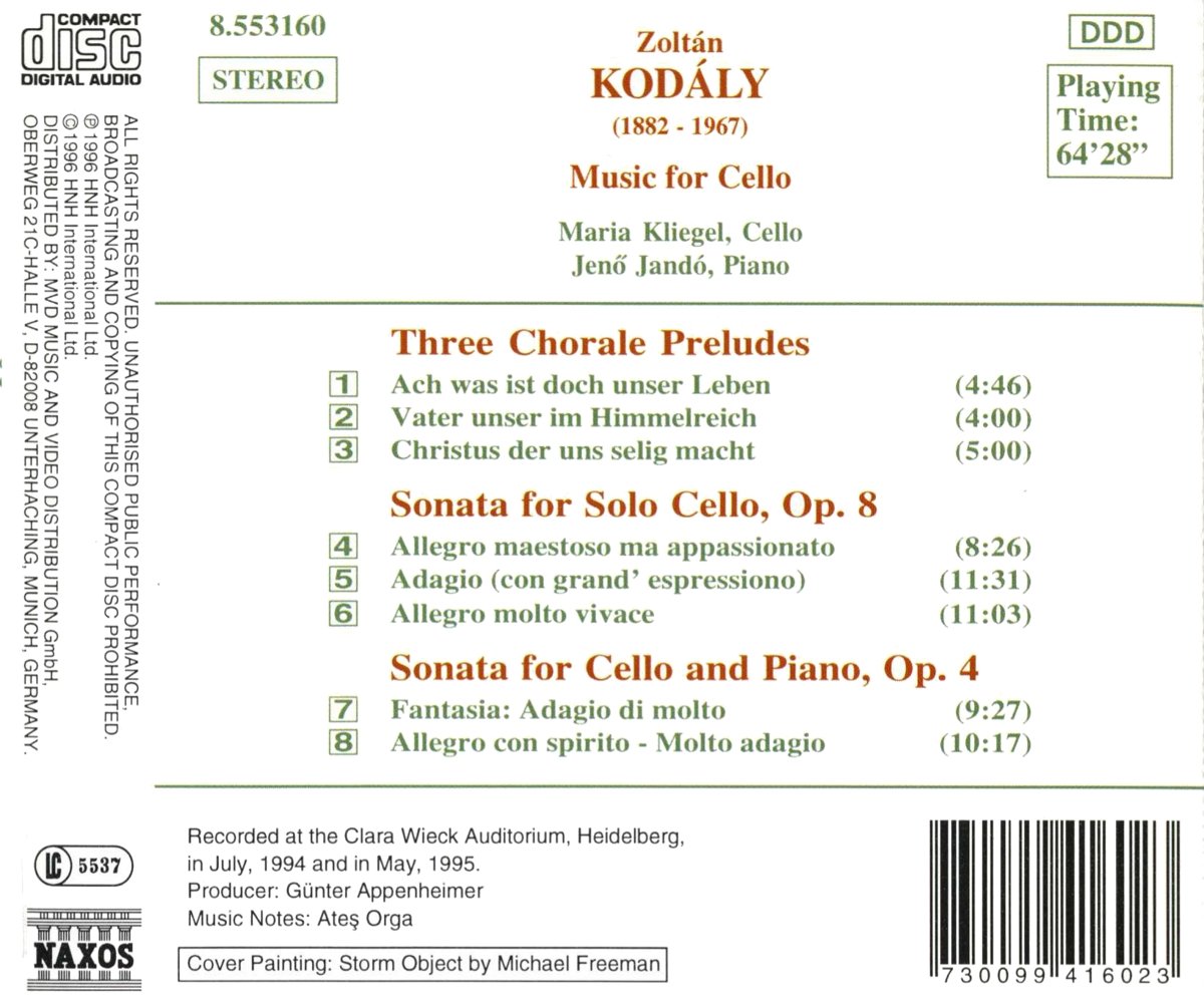KODALY: Music for Cello - slide-1