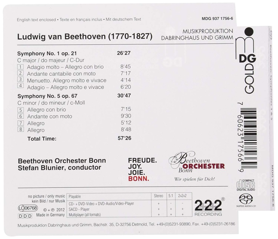 Beethoven: Symphony No. 1 & Symphony No. 5 - slide-1
