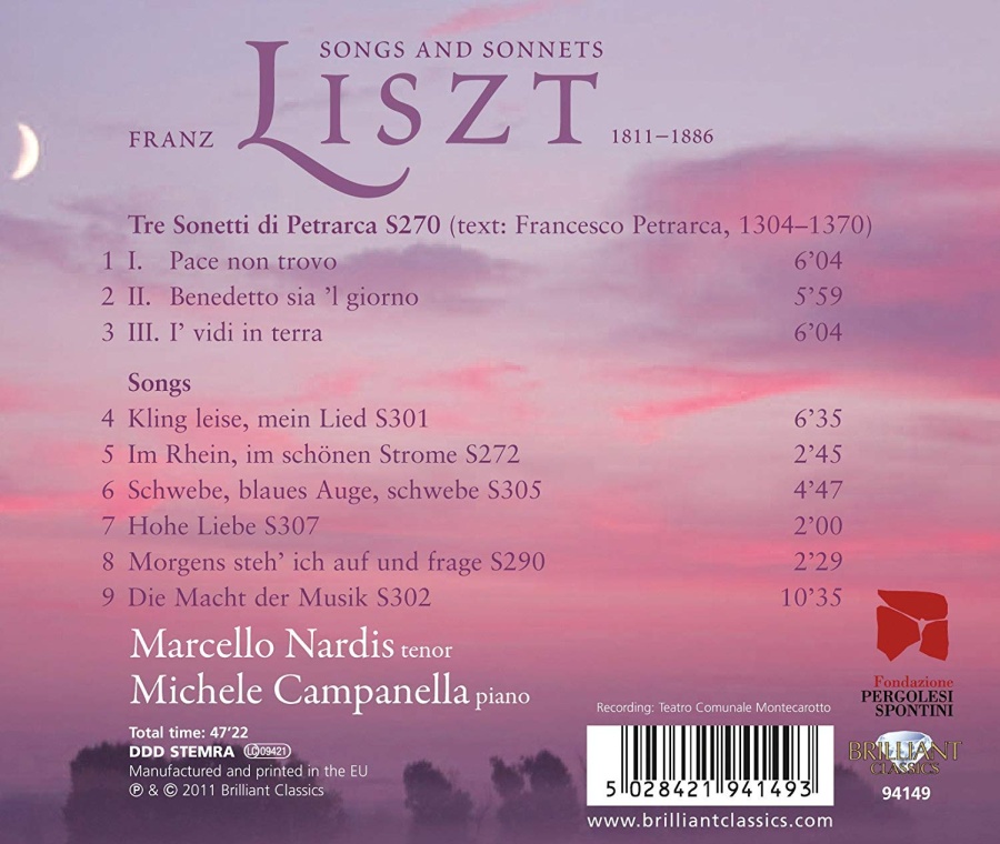 Liszt: Songs and Sonnets - slide-1