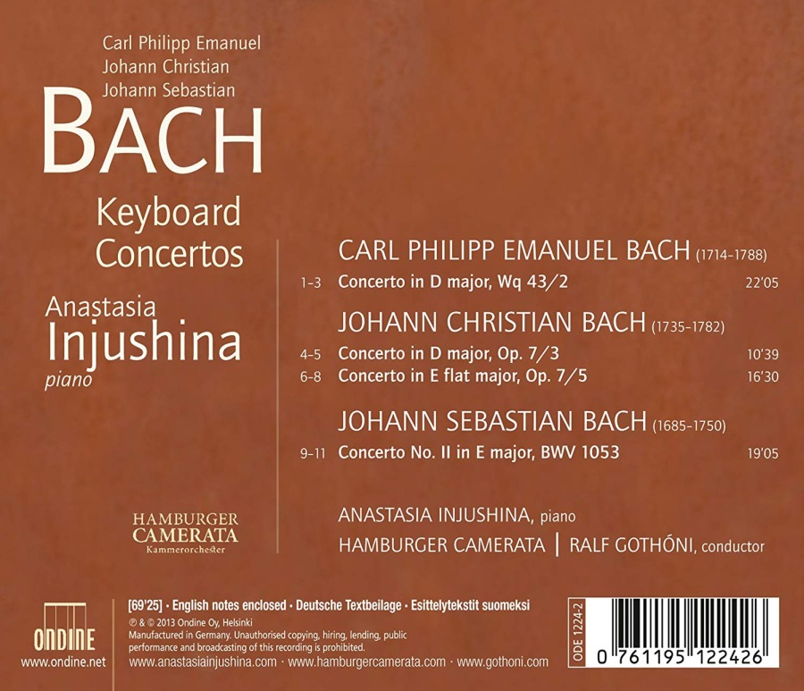 C.P.E. Bach, J.C.Bach & J.S. Bach: Keyboard Concertos - slide-1