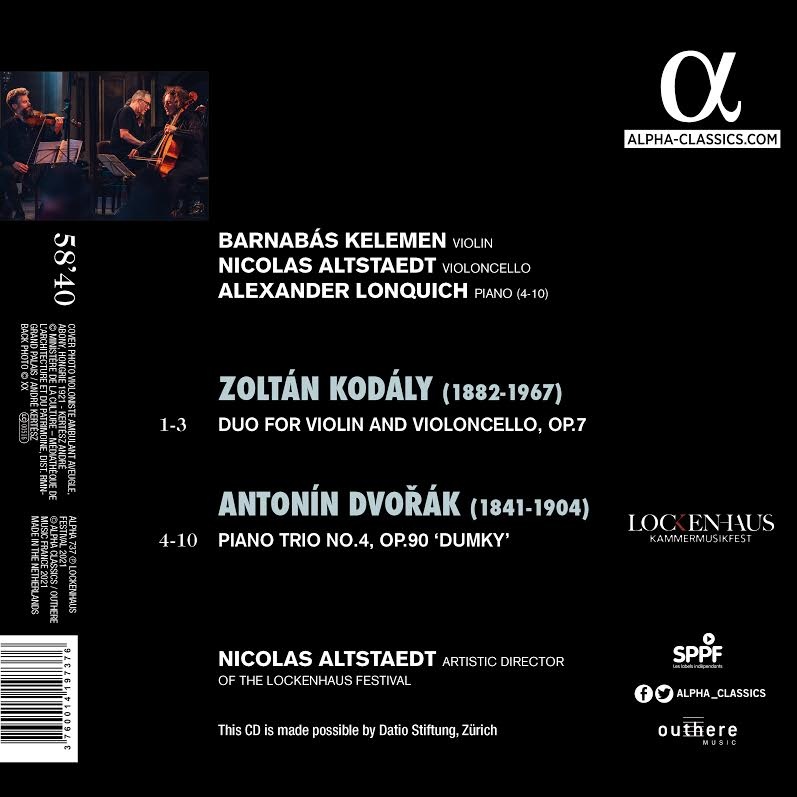 Kodály: Duo for Violin and Violoncello / Dvořák: Piano Trio Op. 90 "Dumky" - slide-1
