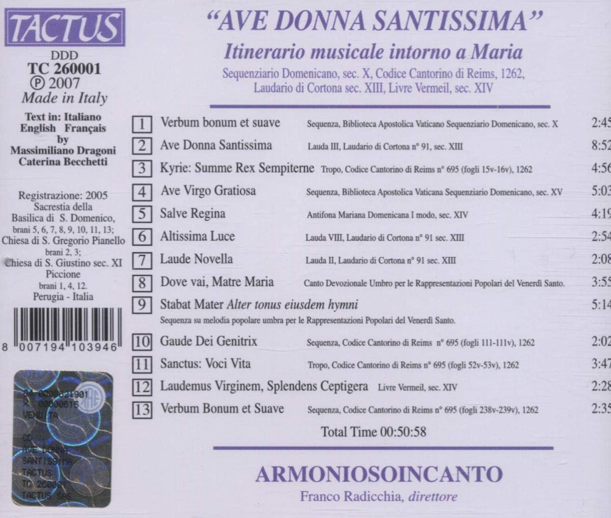 Ave donna santissima - slide-1