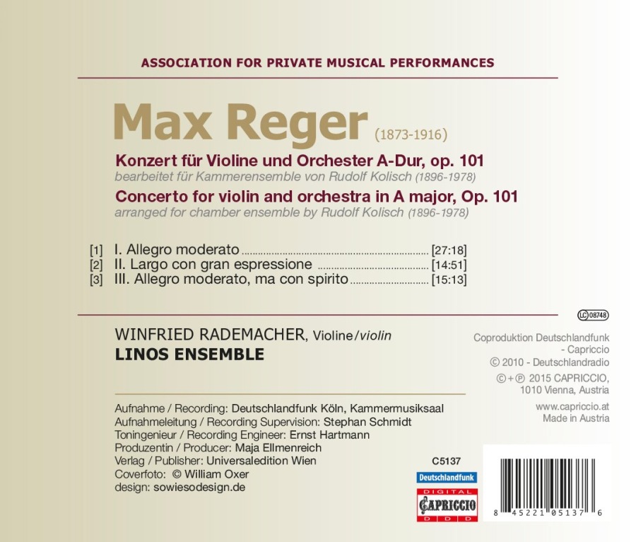 Reger: Violin Concerto op. 101 - slide-1