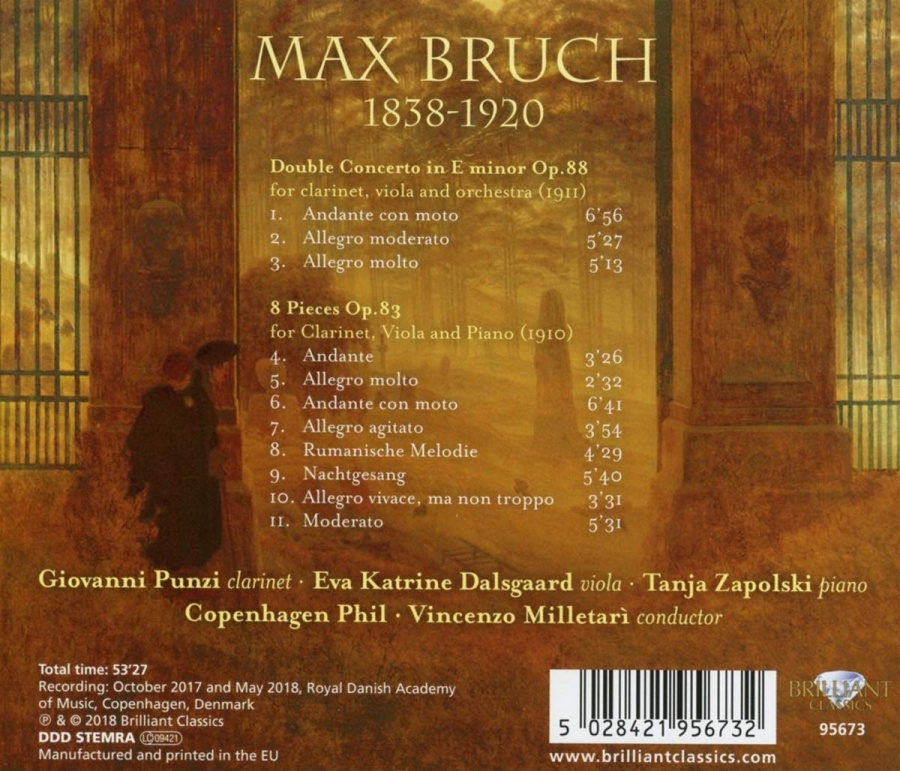 Bruch: Double Concerto for Clarinet, Viola and Orchestra Op. 88; 8 Pieces for Clarinet, Viola and Piano Op. 83 - slide-1