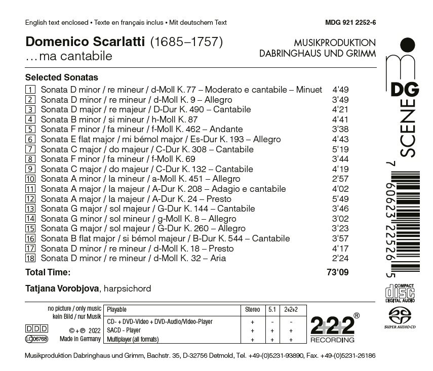 Scarlatti: …ma cantabile - Selected Sonatas - slide-1