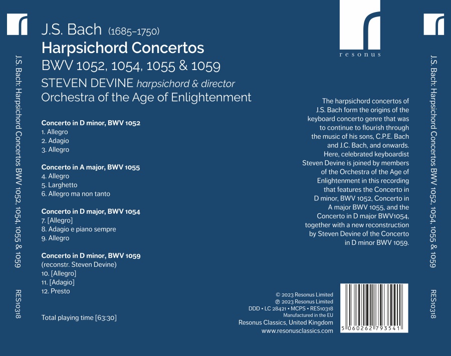 Bach: Harpsichord Concertos BWV 1052, 1054, 1055 & 1059 - slide-1