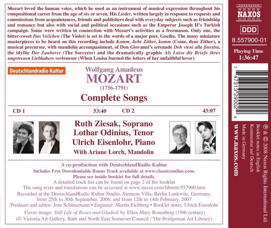 MOZART:  Complete Songs - slide-1