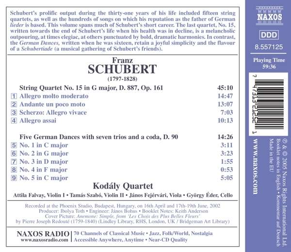 SCHUBERT: String quartets vol. 6 - slide-1