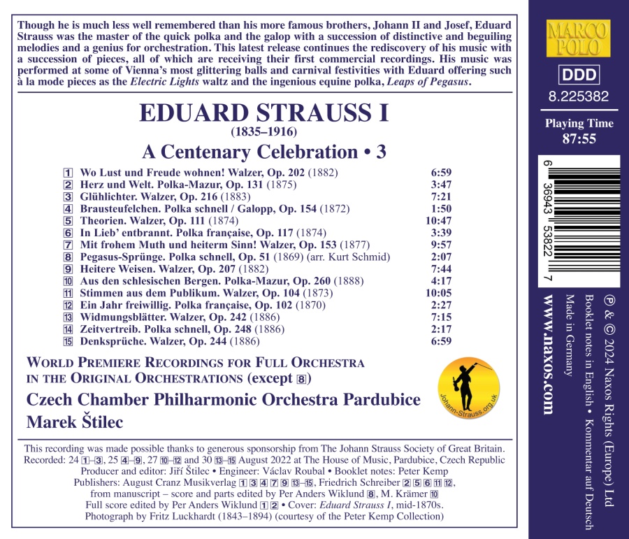 Eduard Strauss: Centenary Celebration Vol. 3 - slide-1