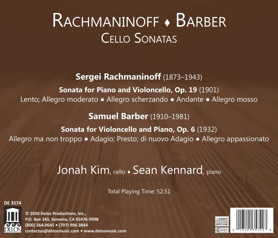 Rachmaninoff & Barber: Cello Sonatas - slide-1