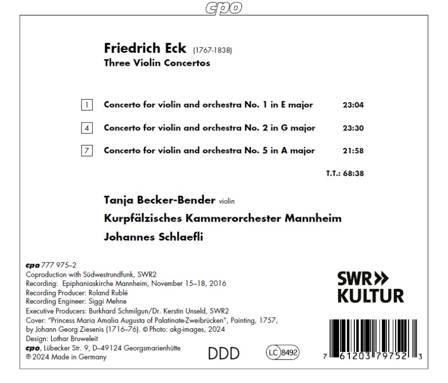 Eck: Three Concertos for violin and orchestra - slide-1