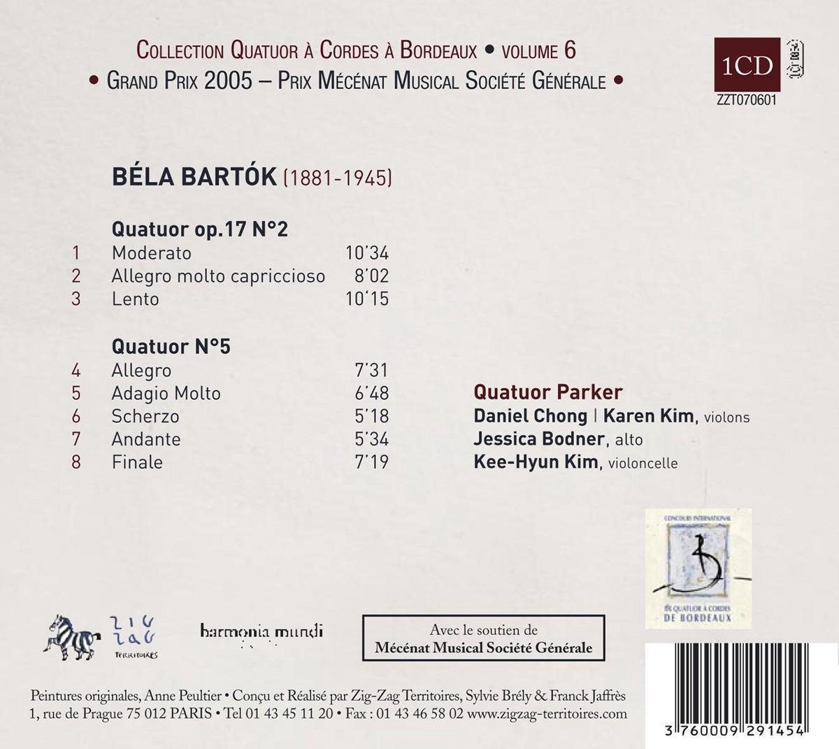 Bartok: Quatuors à cordes n° 2 & 5 - slide-1