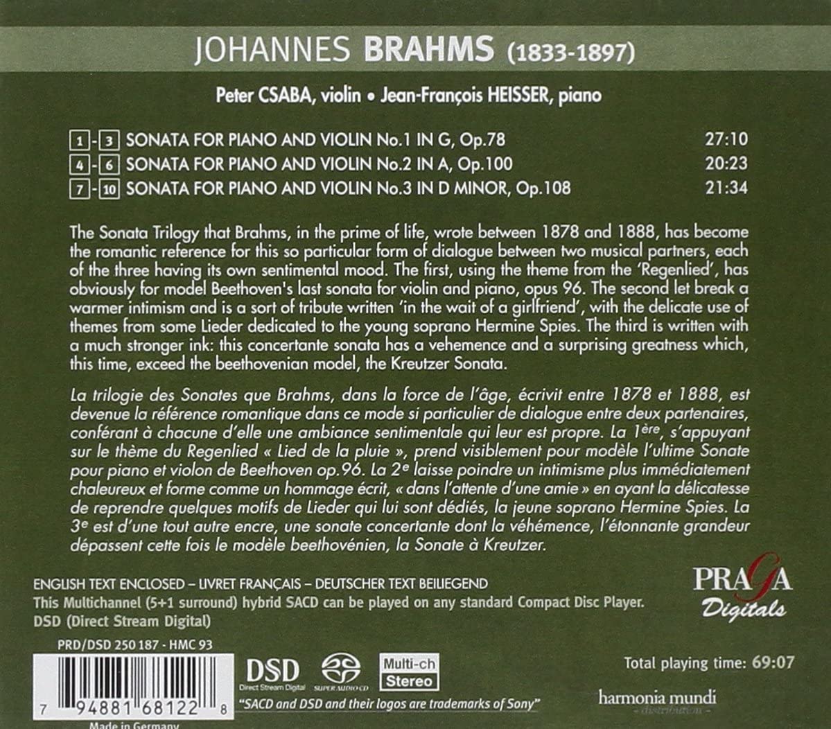 Brahms: The Violin Sonatas - slide-1