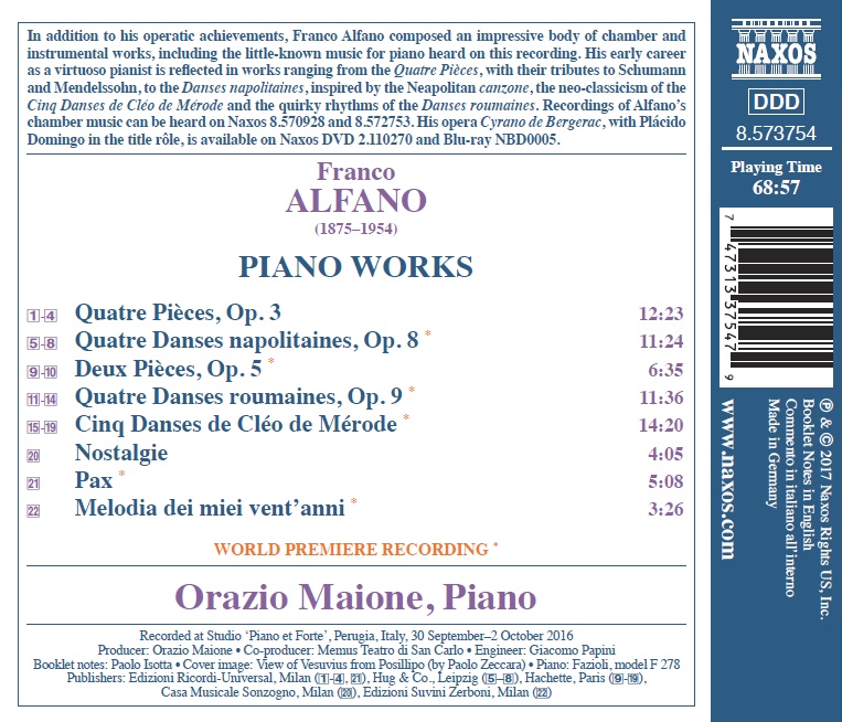 Alfano: Piano Works - slide-1