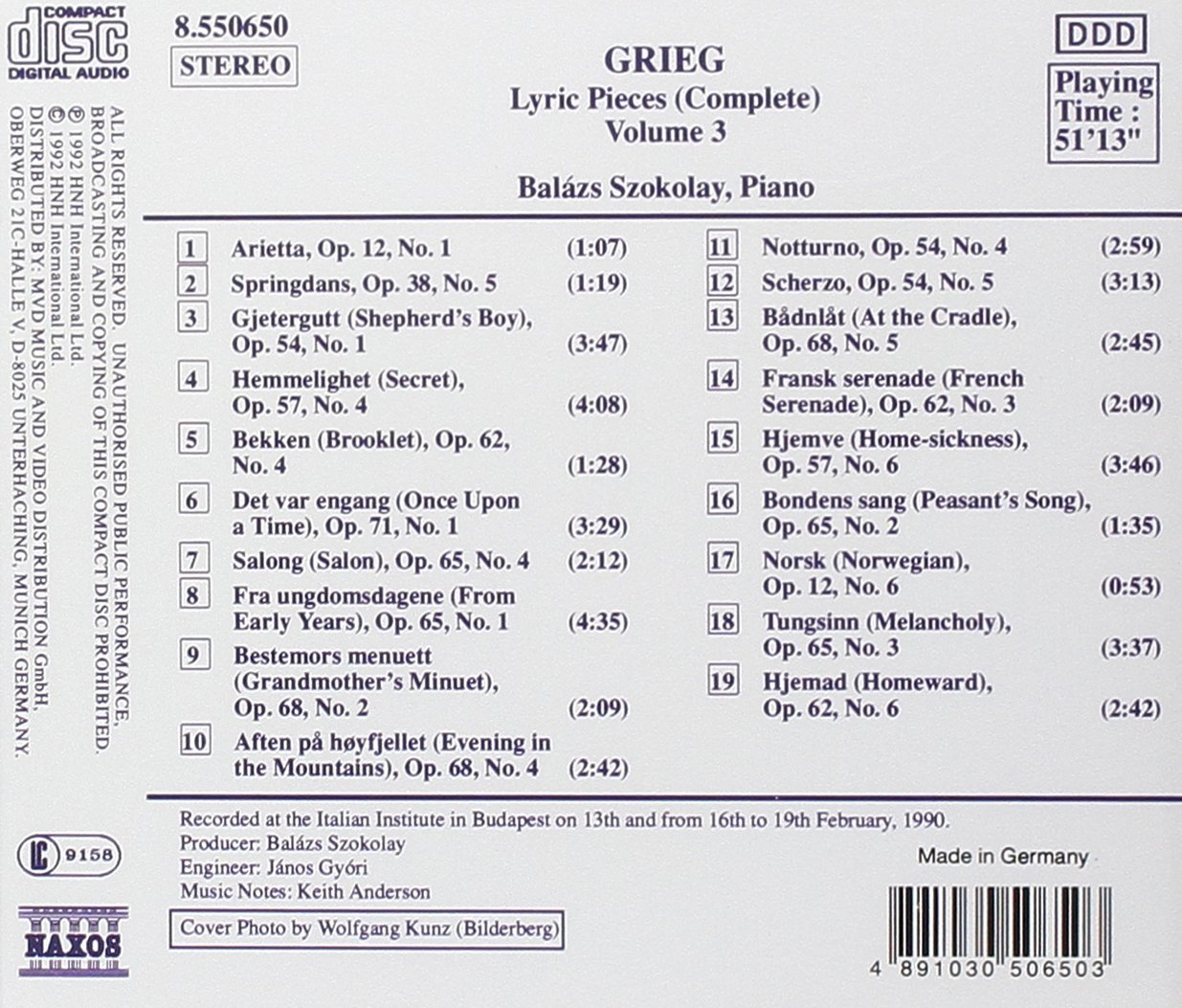 GRIEG: Lyric pieces - slide-1