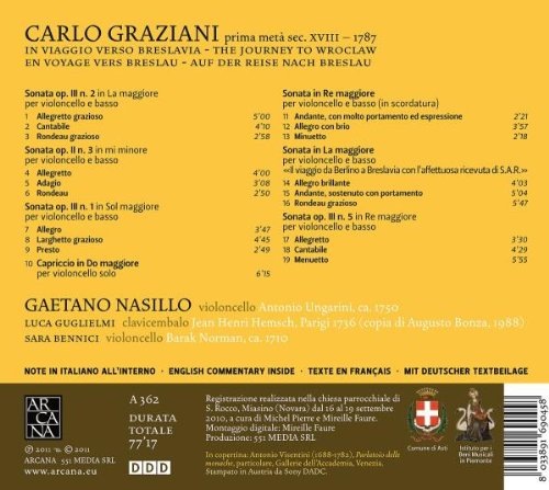 Carlo Graziani: In viaggio verso Breslavia (Podróż do Wrocławia): Sonate a violoncello solo e basso - slide-1