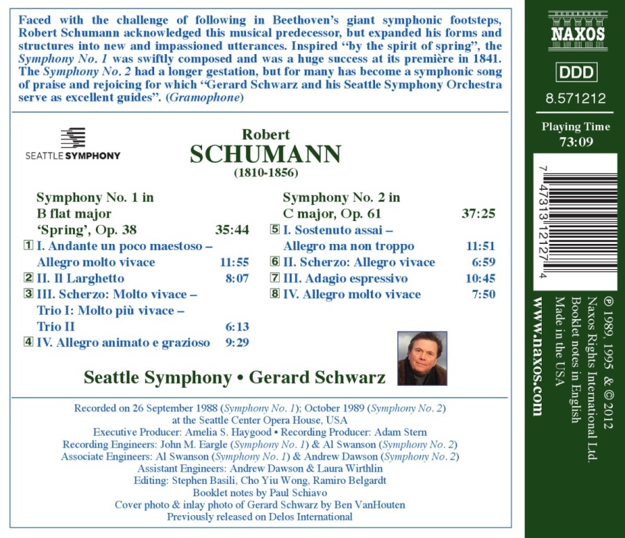 SCHUMANN: Symphonies Nos. 1 and 2 - slide-1