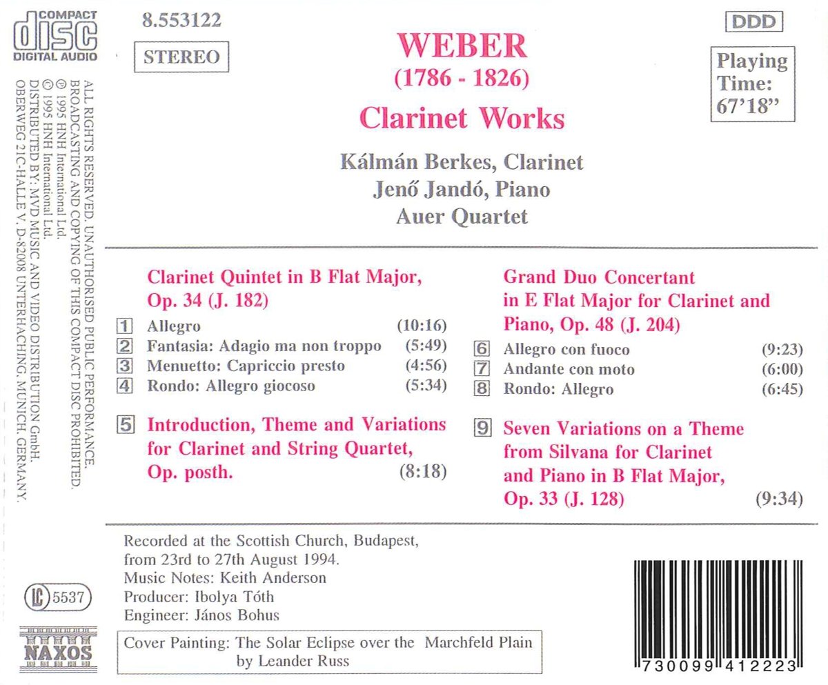 WEBER: Clarinet Works op. 34 - slide-1