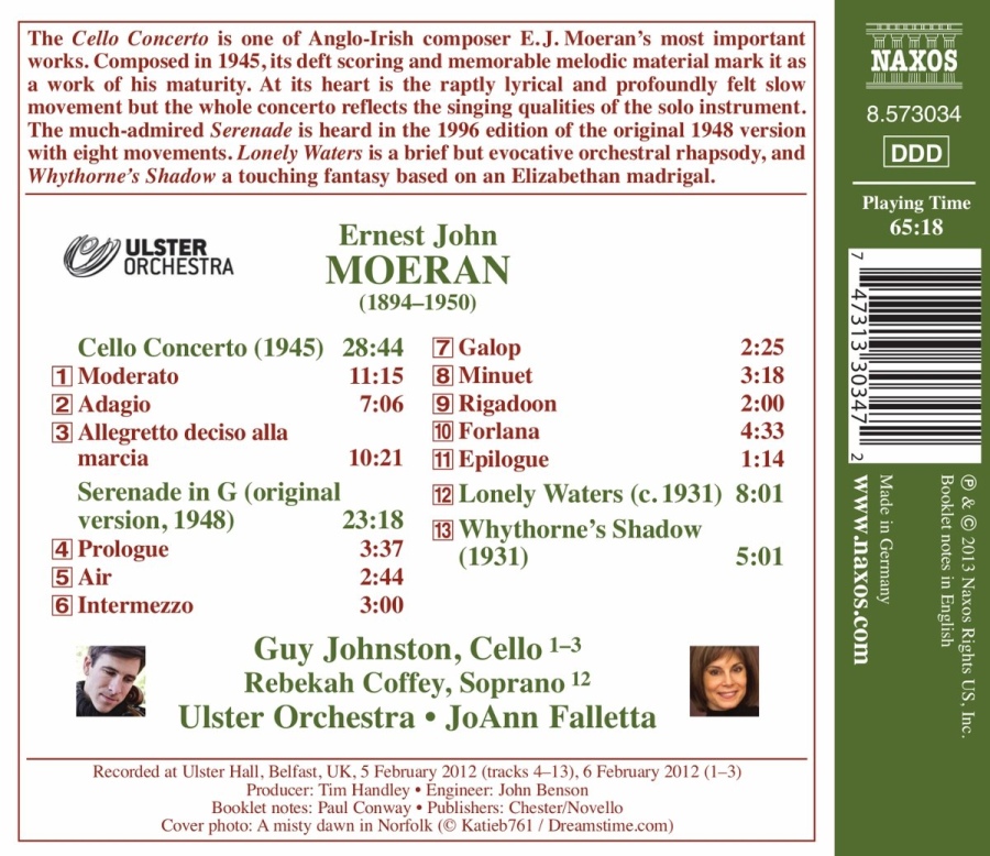 Moeran: Cello Concerto, Serenade, Lonely Waters, Whythorne Shadow - slide-1