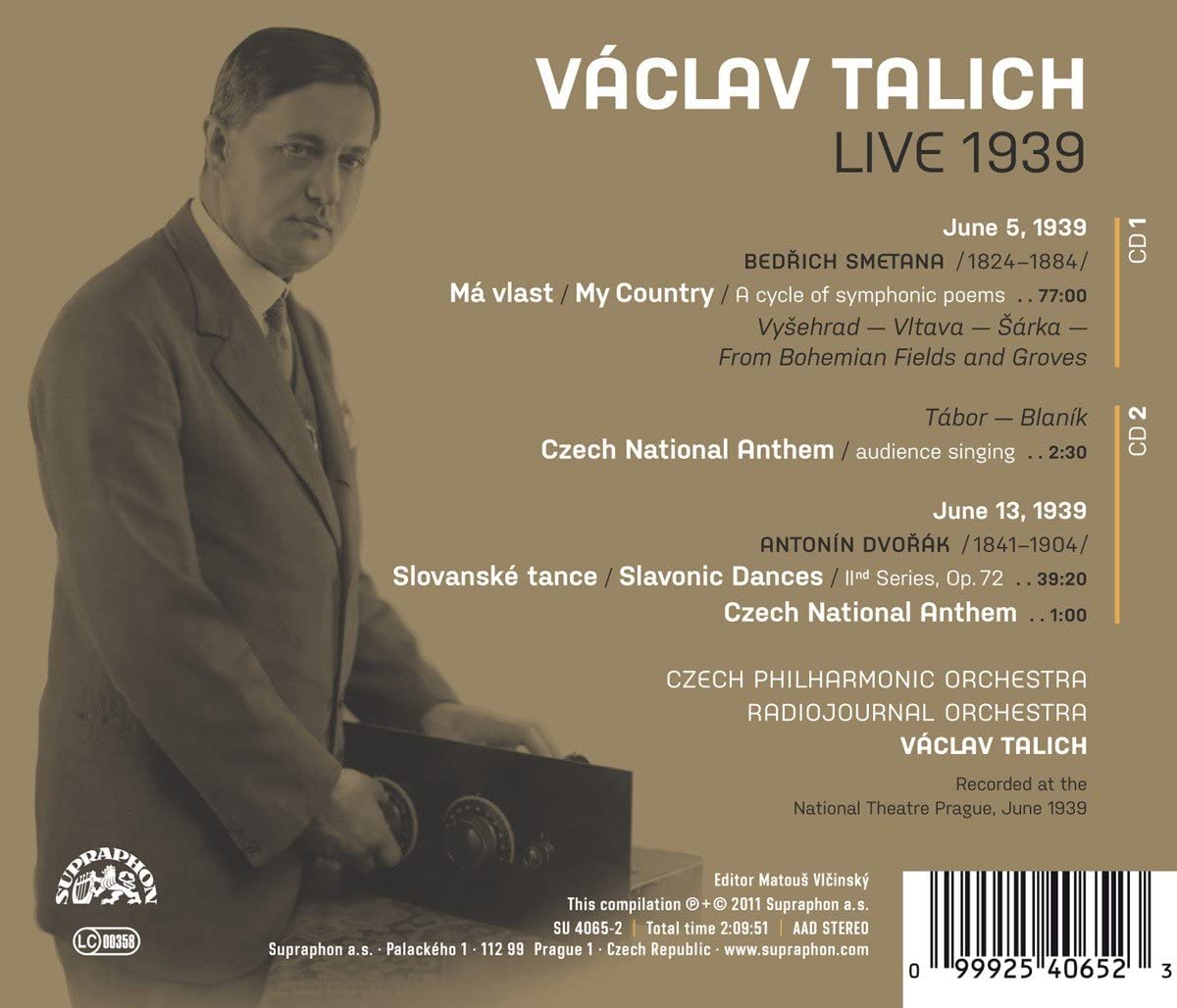 Václav Talich Live 1939 - Smetana: My Country Dvořák: Slavonic Dances - slide-1