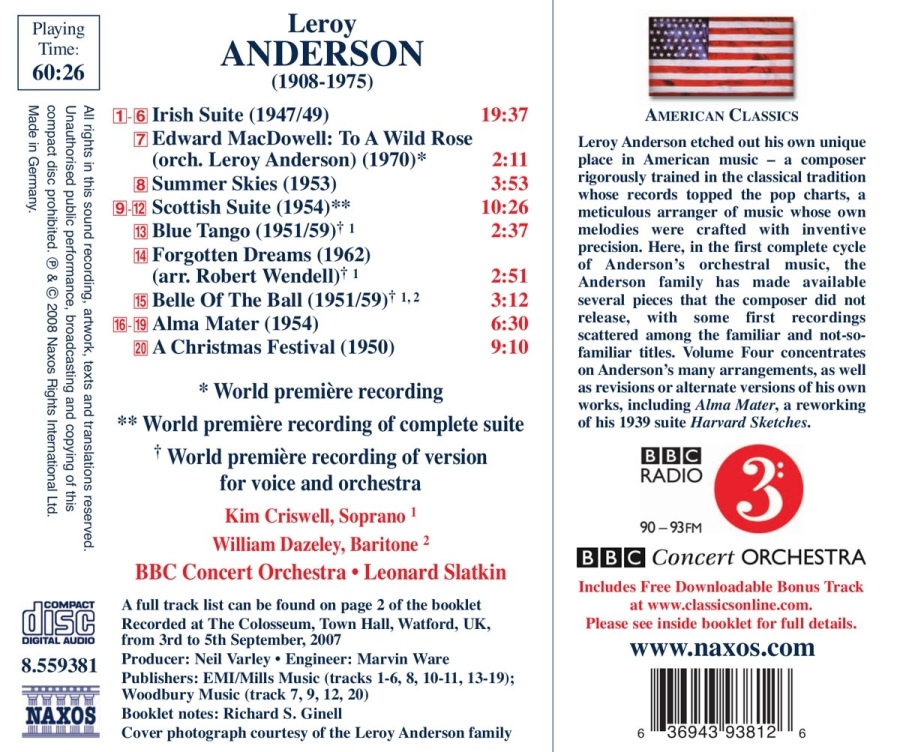 Anderson, Leroy: Orchestral Music vol.4 - slide-1