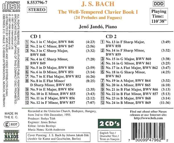 BACH: The Well Tempered Clavecin - slide-1