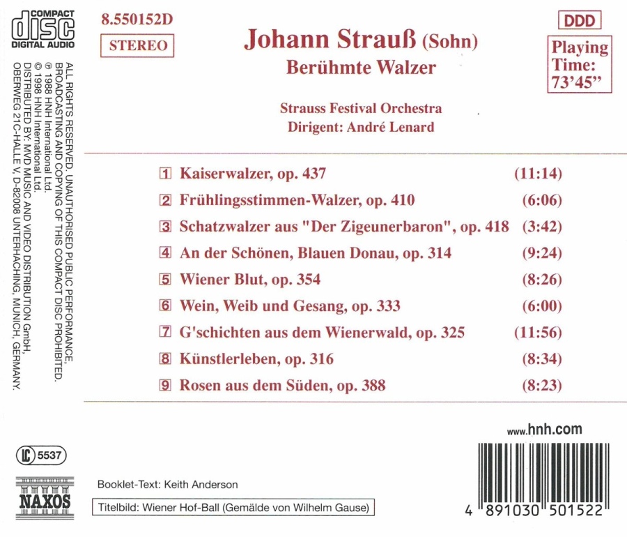 Strauss J. Jr. : Famous Waltzes - slide-1
