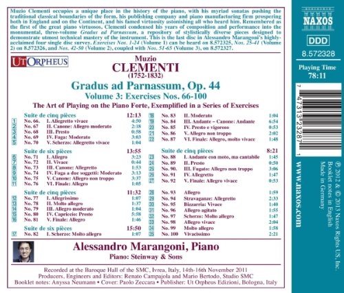 CLEMENTI: Gradus ad Parnassum Op. 44 - Volume 3: Exercises Nos. 66-100 - slide-1