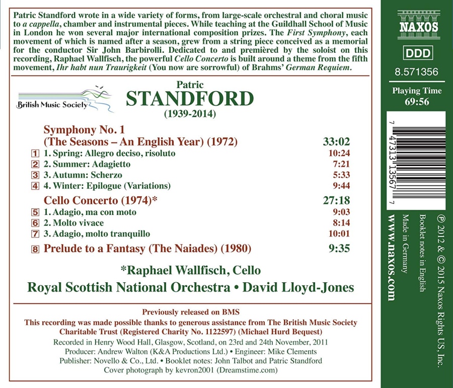 Standford: Symphony No. 1 ‘The Seasons’ Cello Concerto Prelude to a Fantasy - slide-1