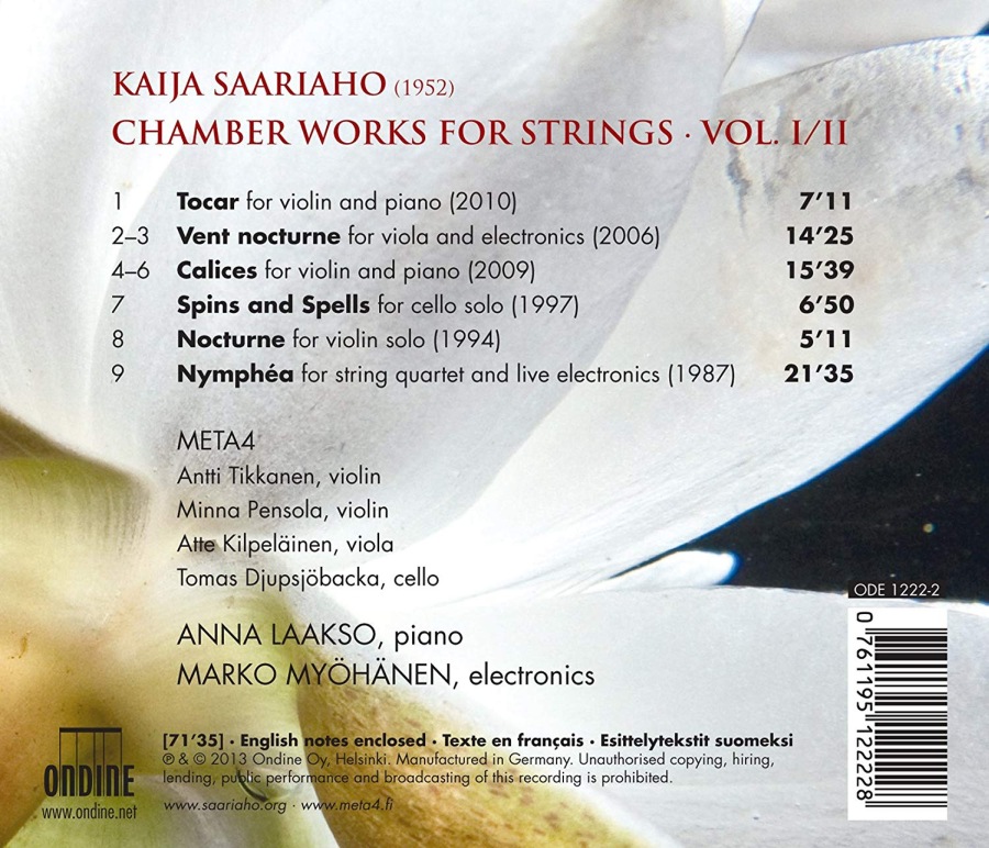 Saariaho: Chamber Works for Strings Vol. 1 - slide-1
