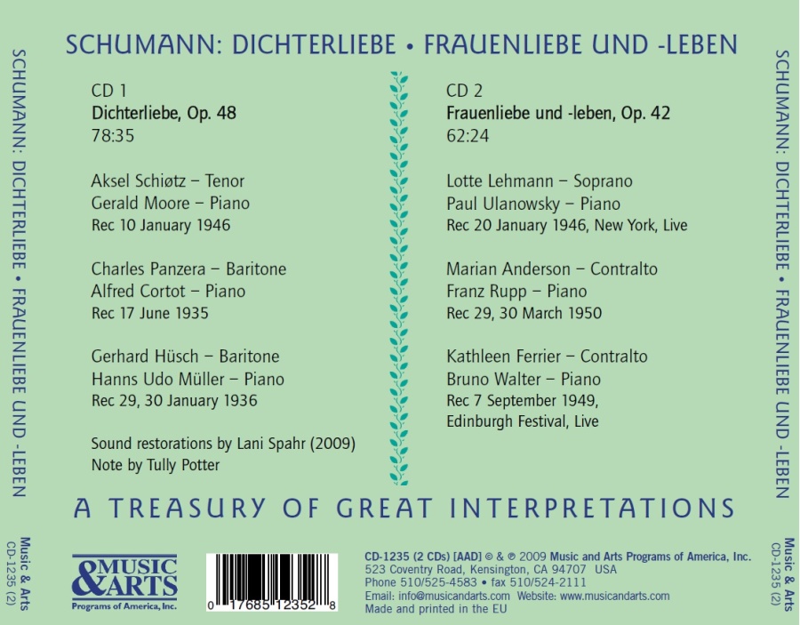 Schumann: Dichterliebe; Frauenliebe und -leben - slide-1