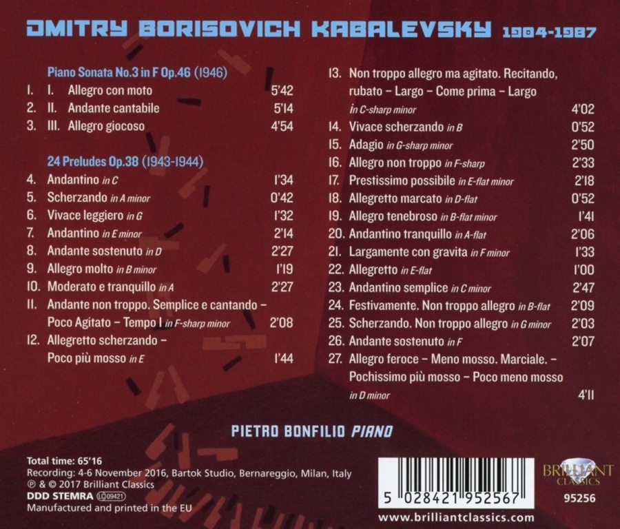 Kabalevsky: Piano Sonata No. 3; 24 Preludes - slide-1
