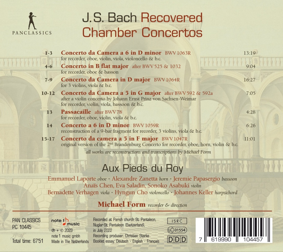 Bach: Recovered Chamber Concertos - slide-1