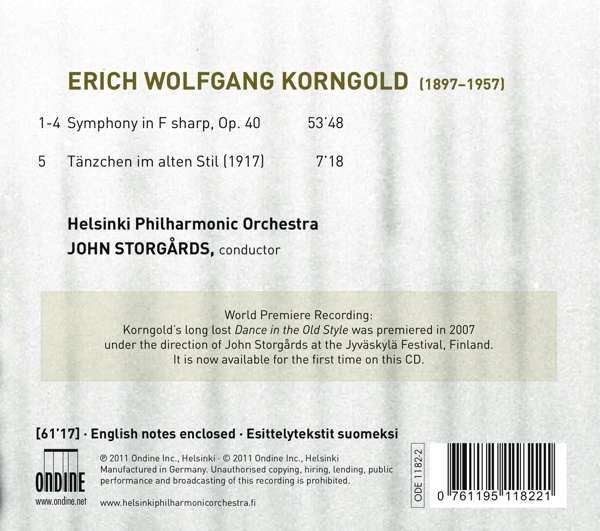 Korngold: Symphony in F Sharp, Tanzchen Im Alten Stil - slide-1