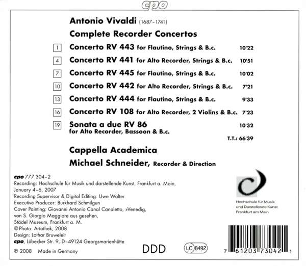 Vivaldi: Complete Recorder Concertos RV 441–445, 108 - slide-1