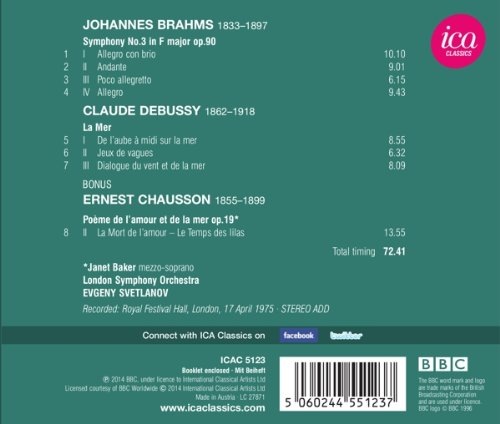 Brahms: Symphony No. 3, Debussy: La Mer, Chausson: La Mort de l’amour - slide-1