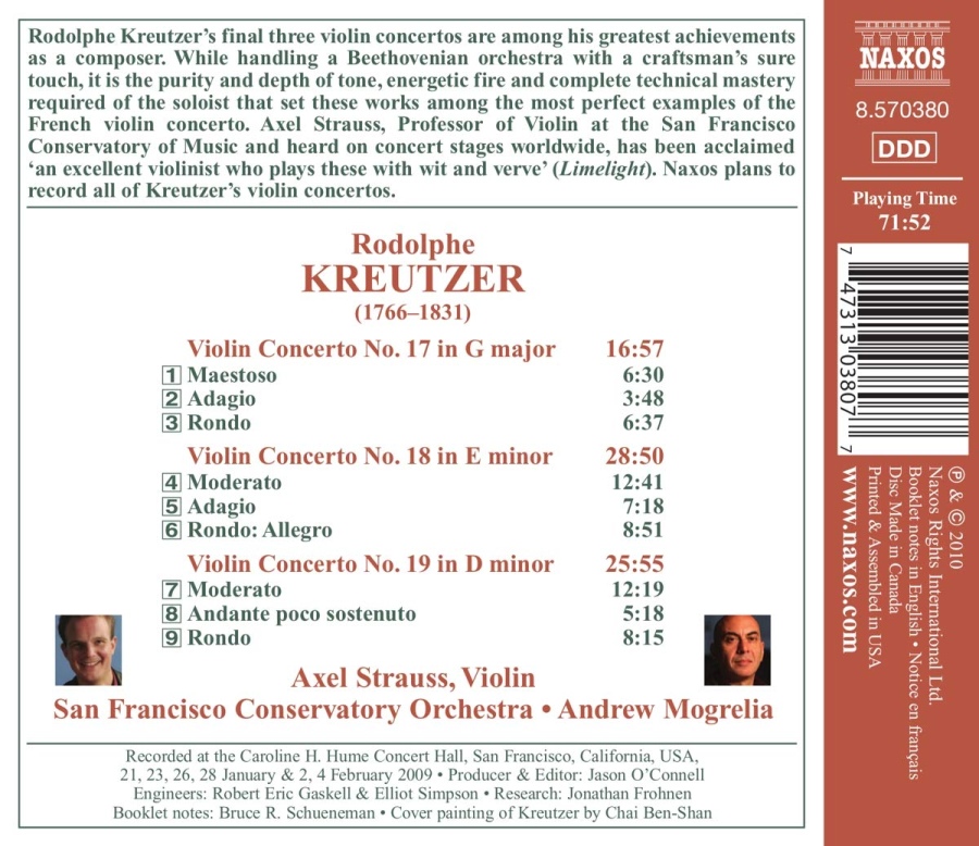Kreutzer: Violin Concertos Nos. 17, 18 & 19 - slide-1